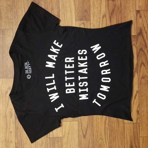 Black Matter Tops - Y2K Black Matter "will make better mistakes..." S